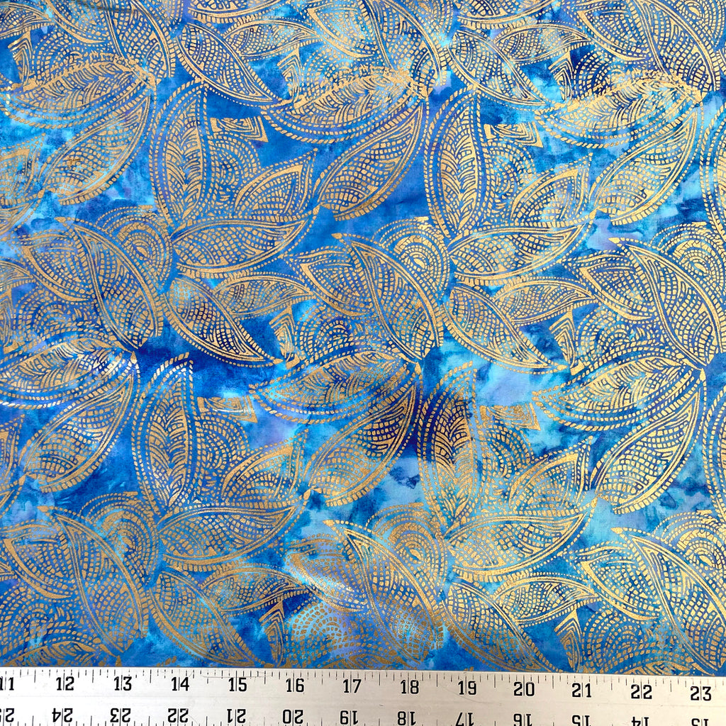 Blue Shells Batik Cotton Fabric